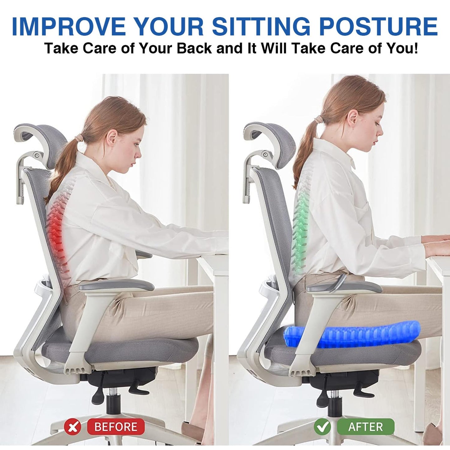 Comfortsage Medical-Grade Gel Seat Cushion