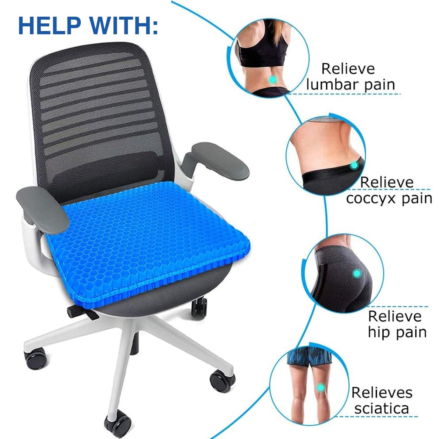 Comfortsage Medical-Grade Gel Seat Cushion